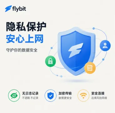 FlyBit 机场标识与航站楼元素，用于区分同名的数字资产交易平台
